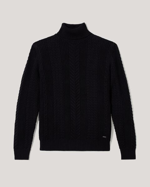 Long Sleeve Roll Neck Cable Knit